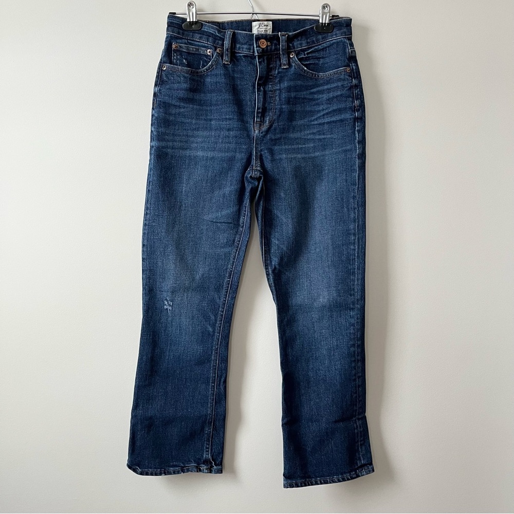 J. Crew Women's Billie Demi Boot Crop Jeans - Dark Blue